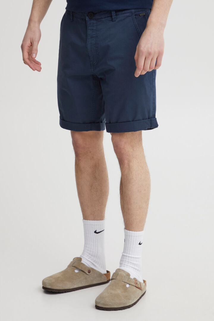 Cotton-Rich Tailored Shorts - Navy