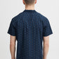Palm Print Camp Collar Shirt - Navy