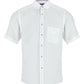 Cotton-Rich Button Down Short-Sleeve Shirt - White