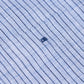 Pure Cotton Button-Down Short-Sleeve Shirt - Blue Stripe