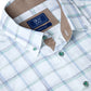 Pure-Cotton Short-Sleeve Shirt - White Check