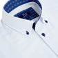Cotton-Rich Button Down Long-Sleeve Shirt - White