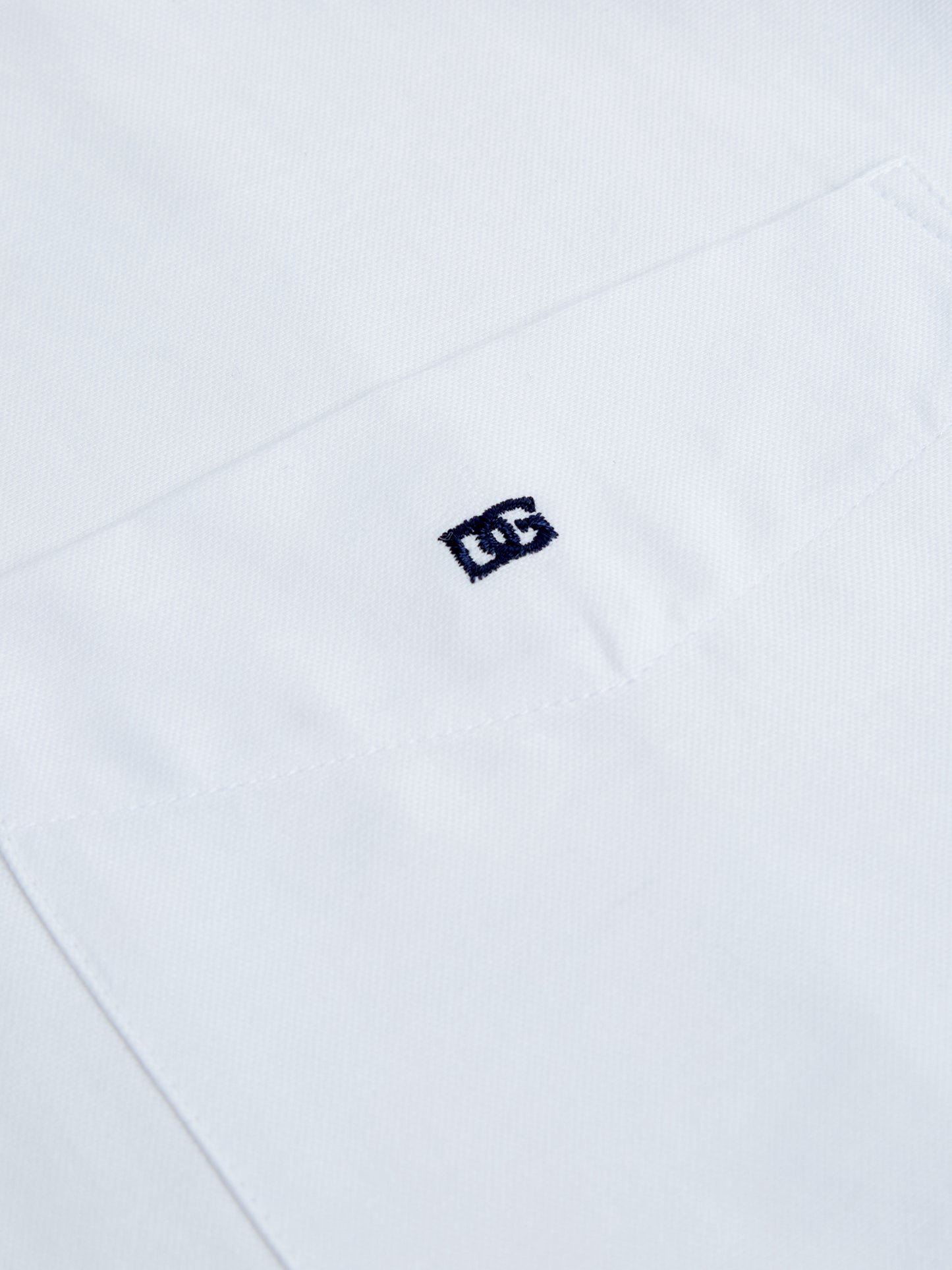 Cotton-Rich Button Down Long-Sleeve Shirt - White