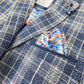 Blue Check Linen Structure Jacket - A Fish Named Fred