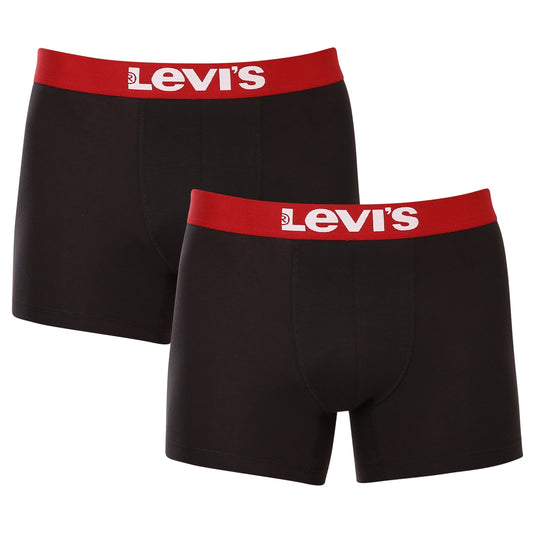 Levi's 2 Pack Boxer Brief - Black Red