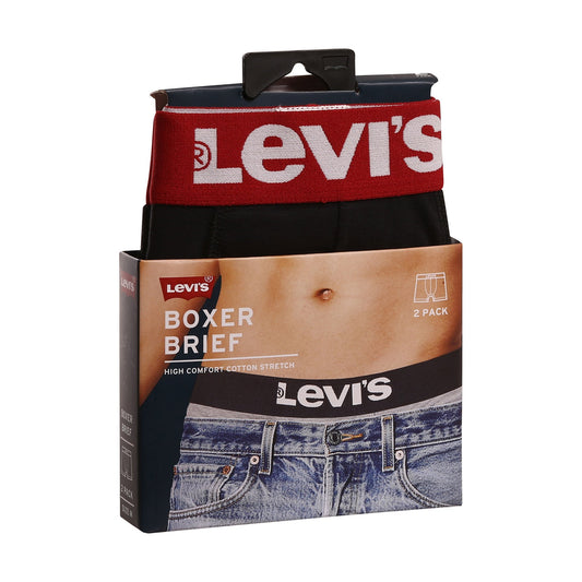 Levi's 2 Pack Boxer Brief - Black Red