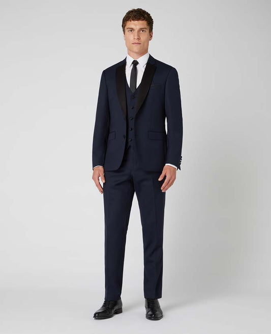 Slim Fit Wool-Rich Dinner Suit Jacket - Navy
