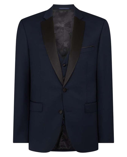 Slim Fit Wool-Rich Dinner Suit Jacket - Navy