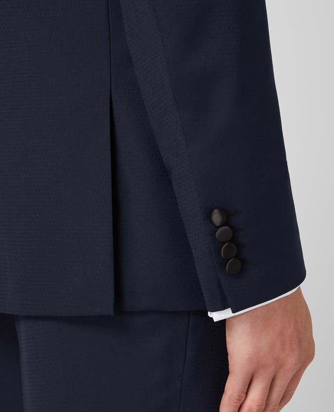 Slim Fit Wool-Rich Dinner Suit Jacket - Navy