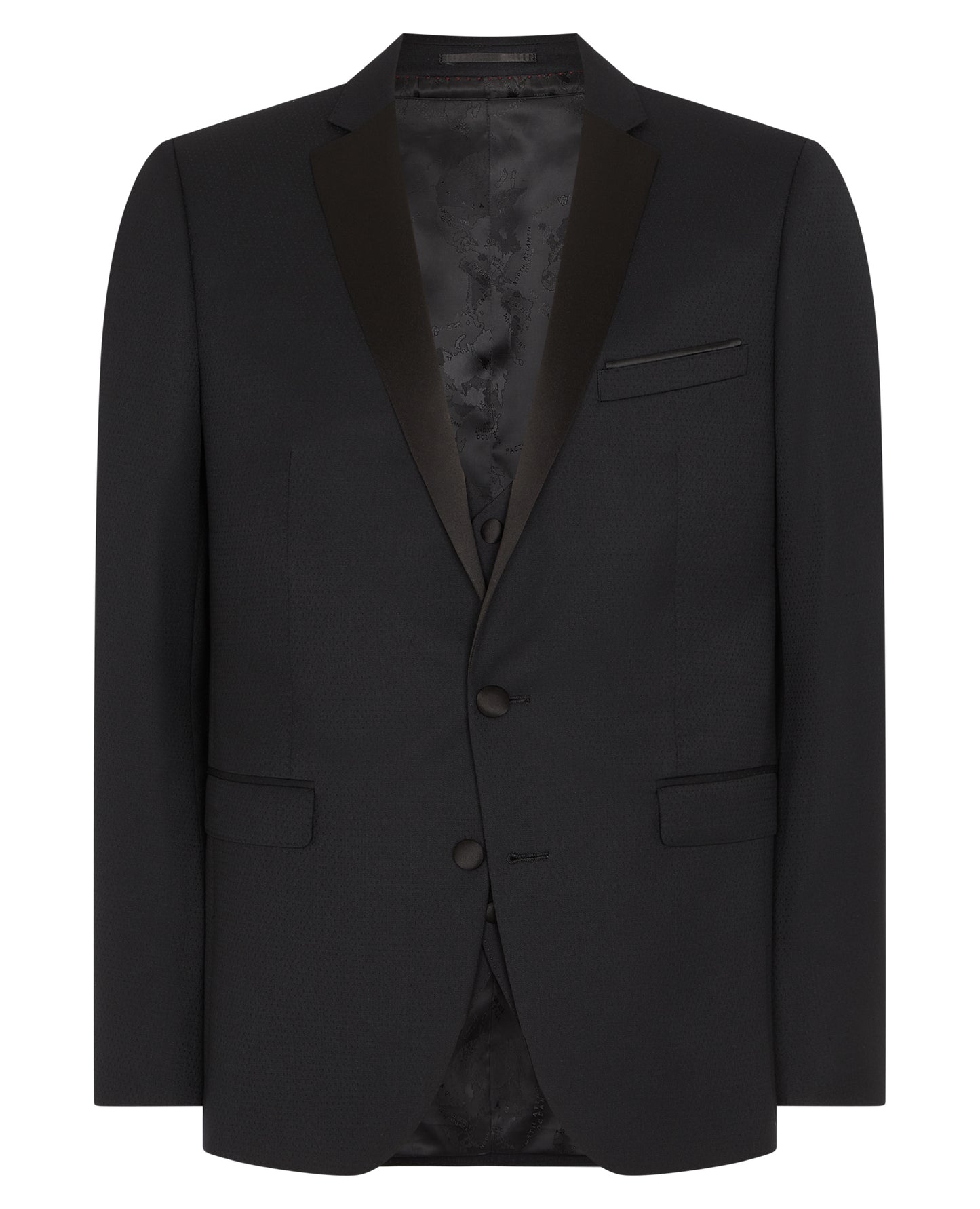 Slim Fit Wool-Rich Dinner Suit Jacket - Black