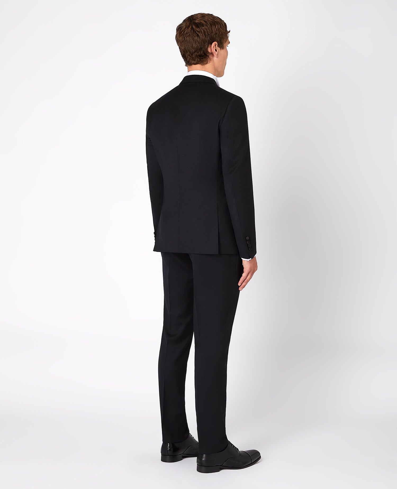 Slim Fit Wool-Rich Dinner Suit Jacket - Black