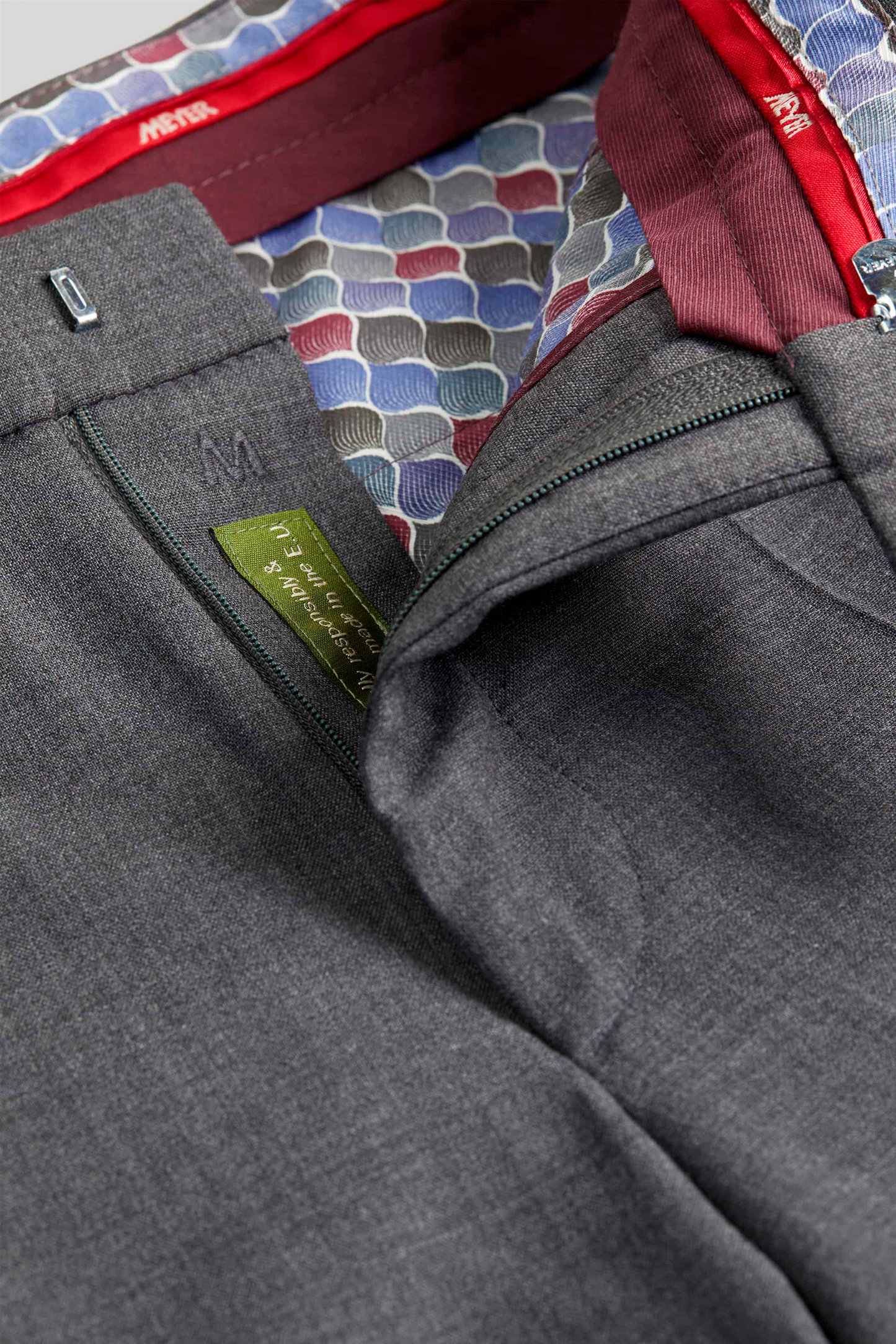 Meyer Roma Fine Tropical Wool Trouser - Grey