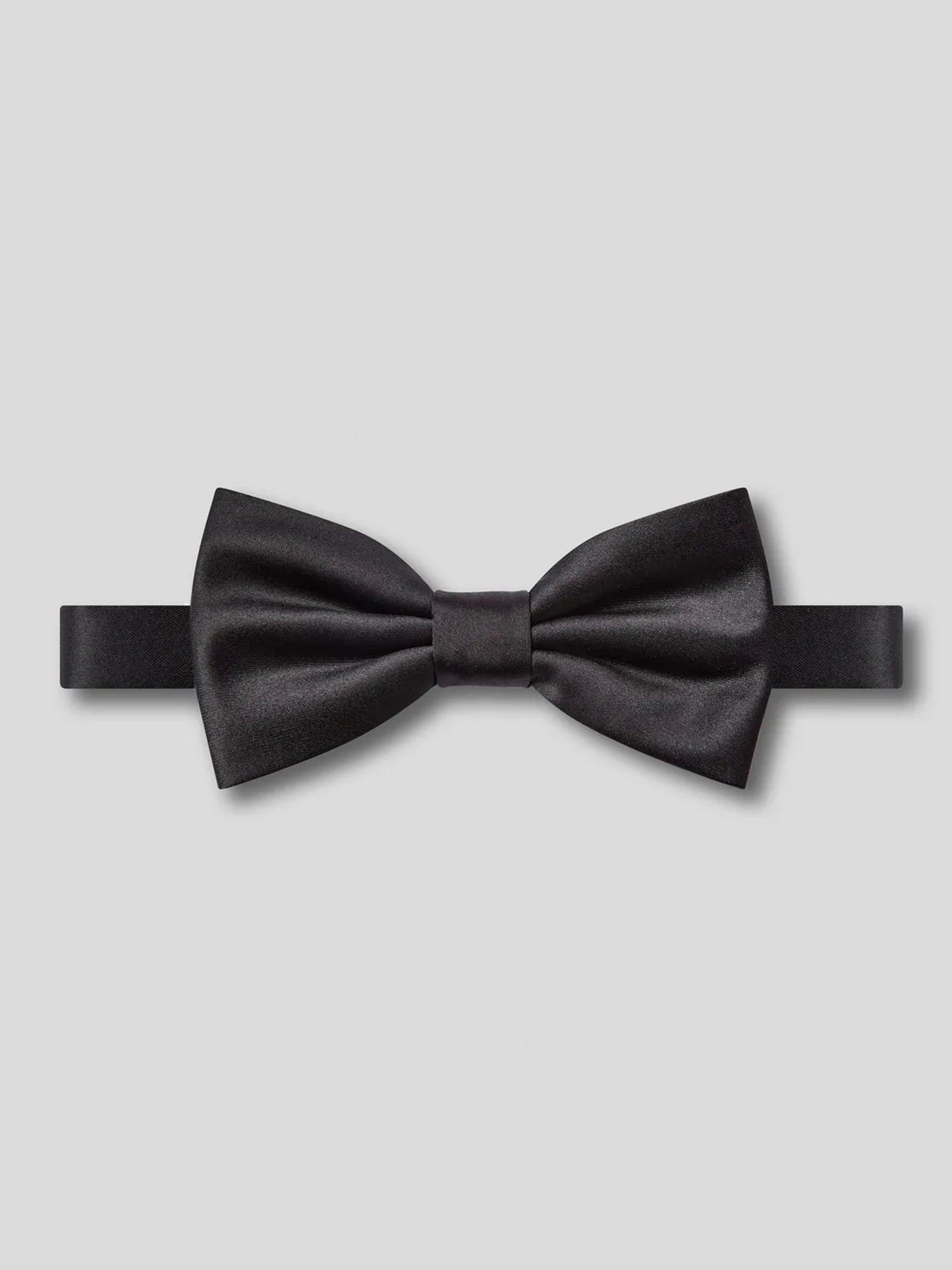 Plain Satin Bow-Tie - Black