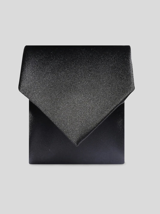 Plain Satin Tie - Black