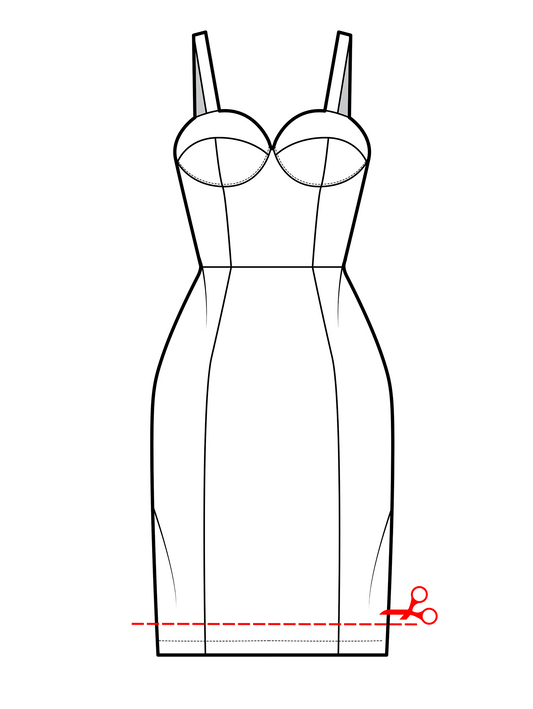 Dress & Skirt Shortening (Max. half width 30")