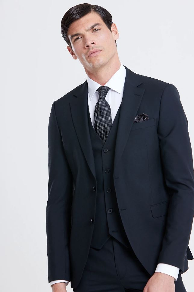 James Tailored Fit Suit Waistcoat - Black