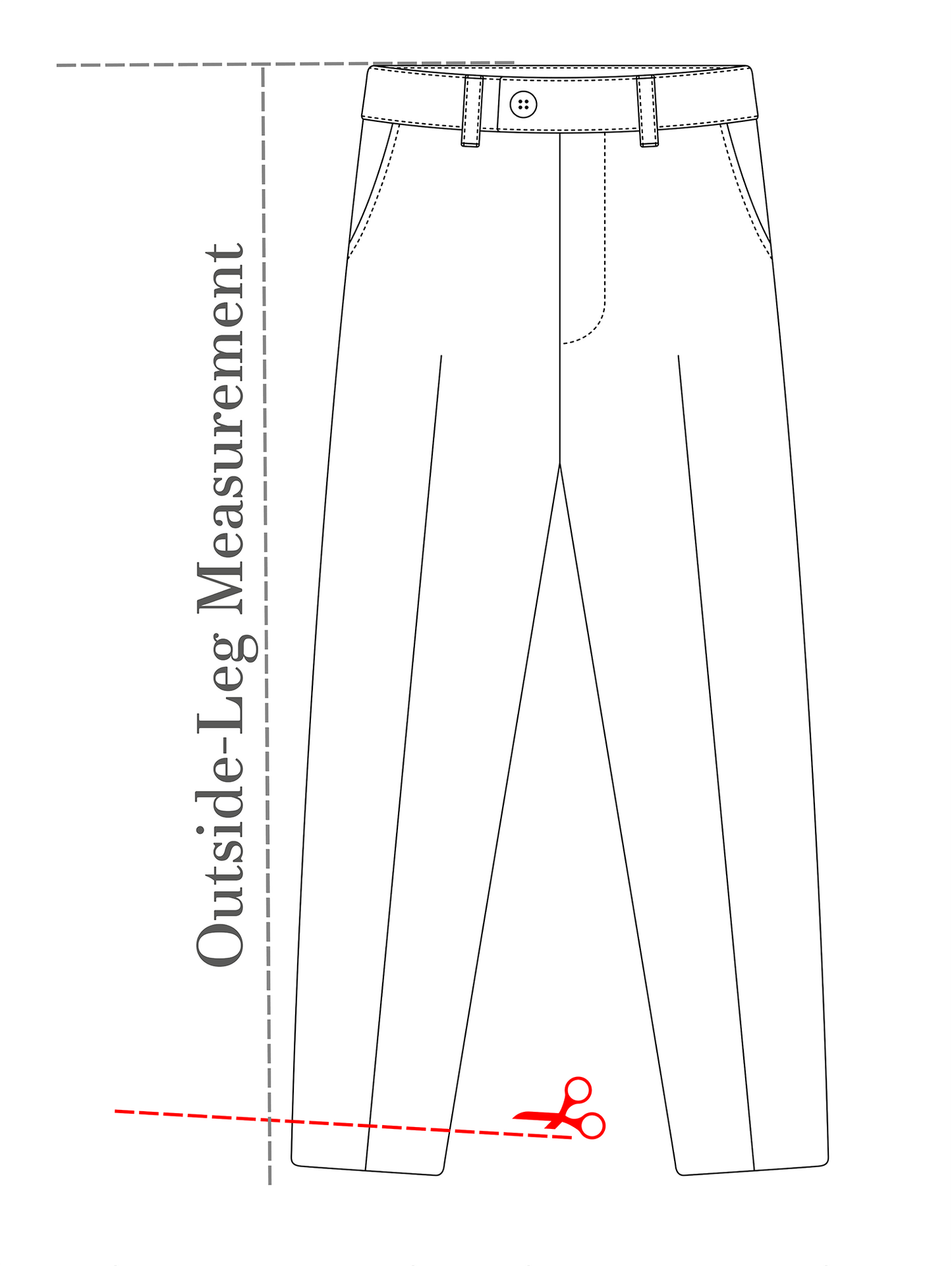 Leg Length Shortening (Max Hem Width 16")