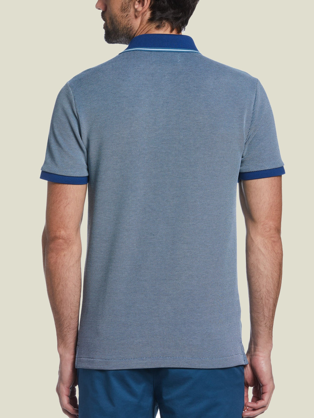 BIRDSEYE ORGANIC COTTON PIQUE POLO SHIRT IN LIMOGES