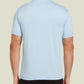 PIN POINT EMBROIDERED LOGO T-SHIRT IN CERULEAN