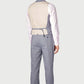 Anderson Blue Puppytooth Cotton Linen Three Piece Suit - Jacket
