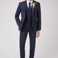 Navy Blue Over Check from Antique Rogue - Trousers