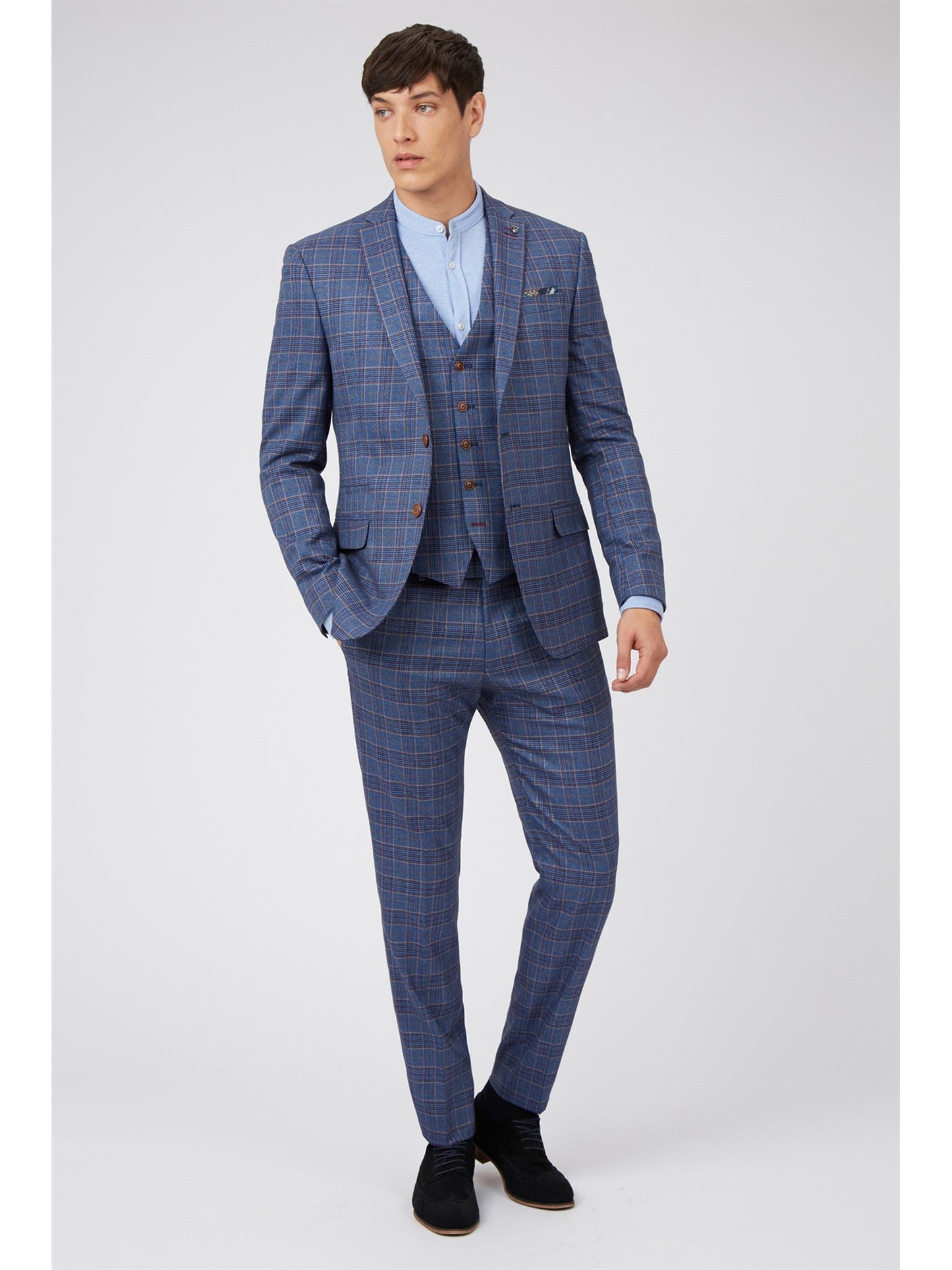 Blue Over Check from Antique Rogue - Trousers