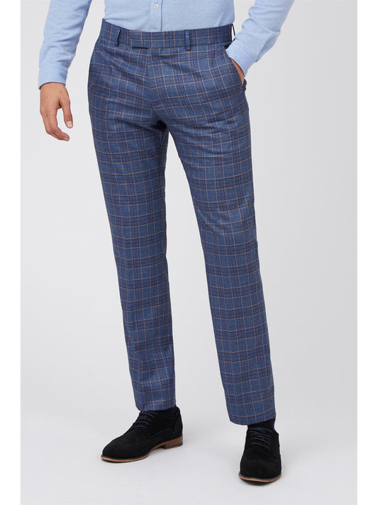 Blue Over Check from Antique Rogue - Trousers