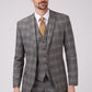 Grey and Tan Over Check Suit from Antique Rogue - Jacket