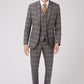 Grey and Tan Over Check Suit from Antique Rogue - Jacket