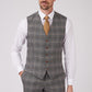 Grey and Tan Over Check Suit from Antique Rogue - Jacket