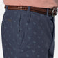Barrington Mid Blue Flamingo Print Casual Classic Fit Shorts