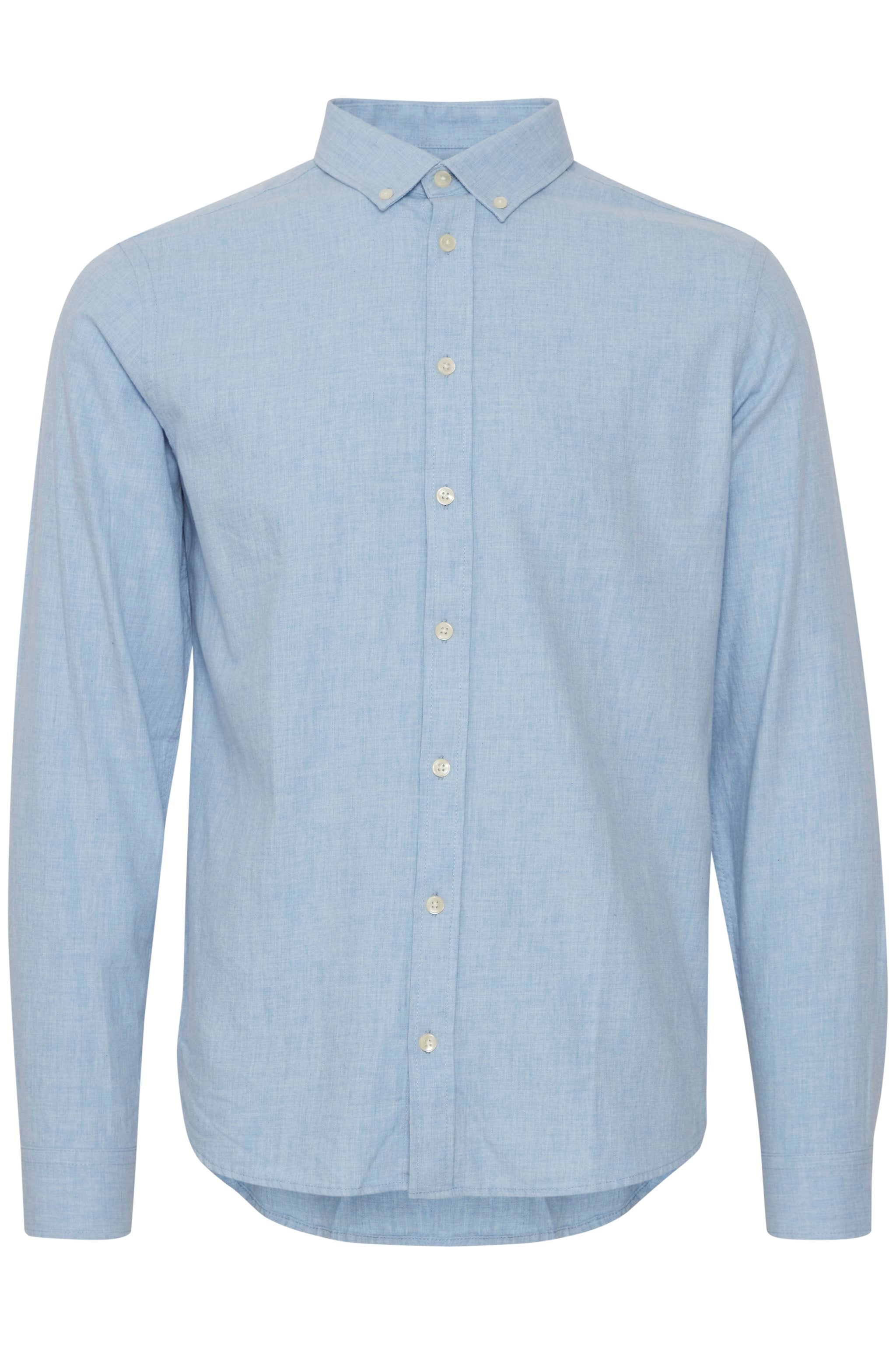 Pure-Cotton Long Sleeve Shirt - Sky Blue