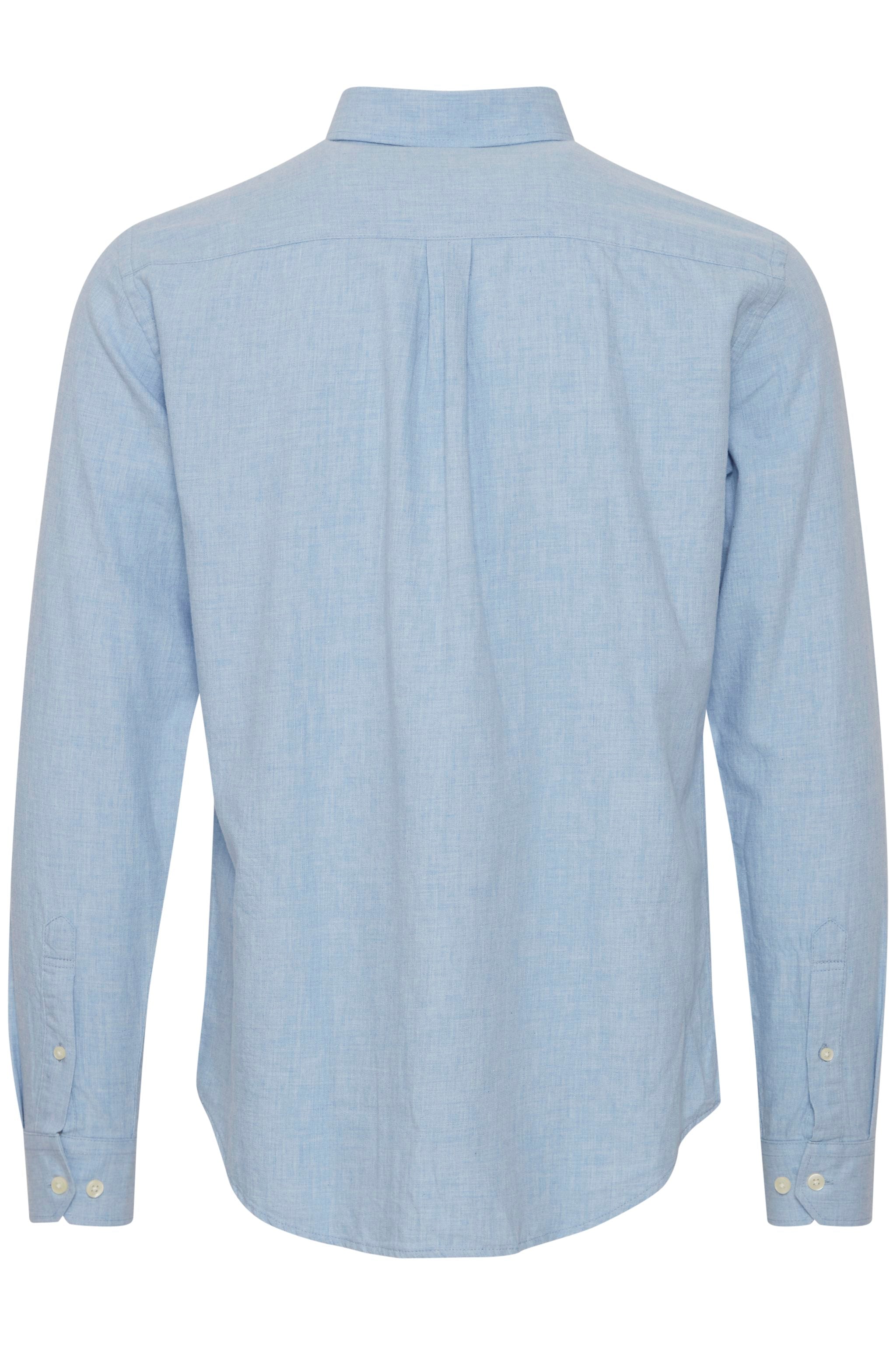 Pure-Cotton Long Sleeve Shirt - Sky Blue