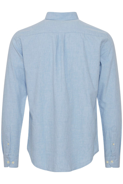 Pure-Cotton Long Sleeve Shirt - Sky Blue