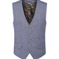 Jude Tweed Suit Waistcoat - Blue