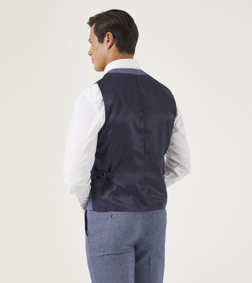 Jude Tweed Suit Waistcoat - Blue