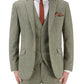 Jude Tweed Suit Jacket - Sage Green