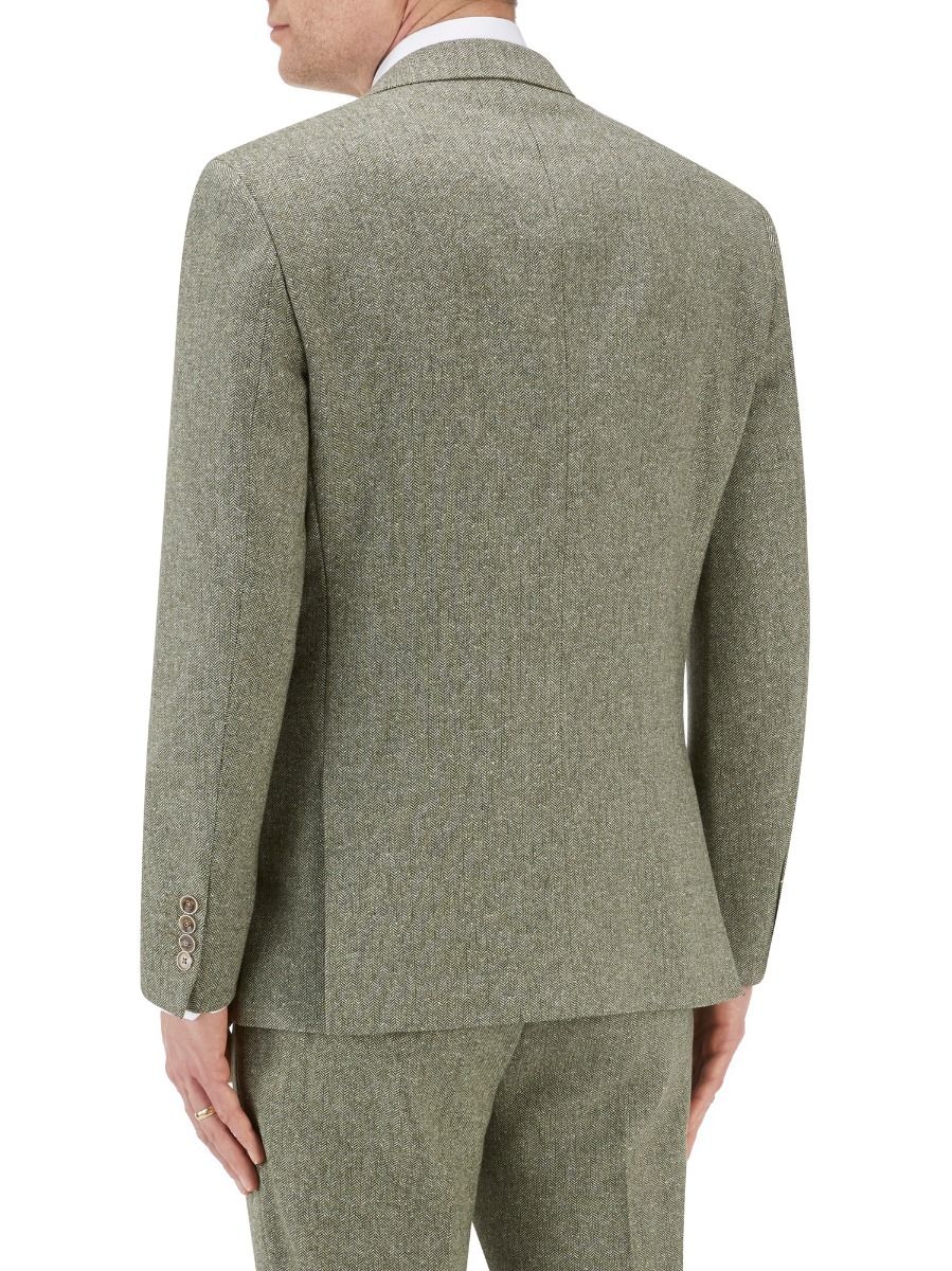 Jude Summer-Weight Tweed Suit - Sage Green