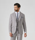 Jude Tweed Suit Jacket - Stone