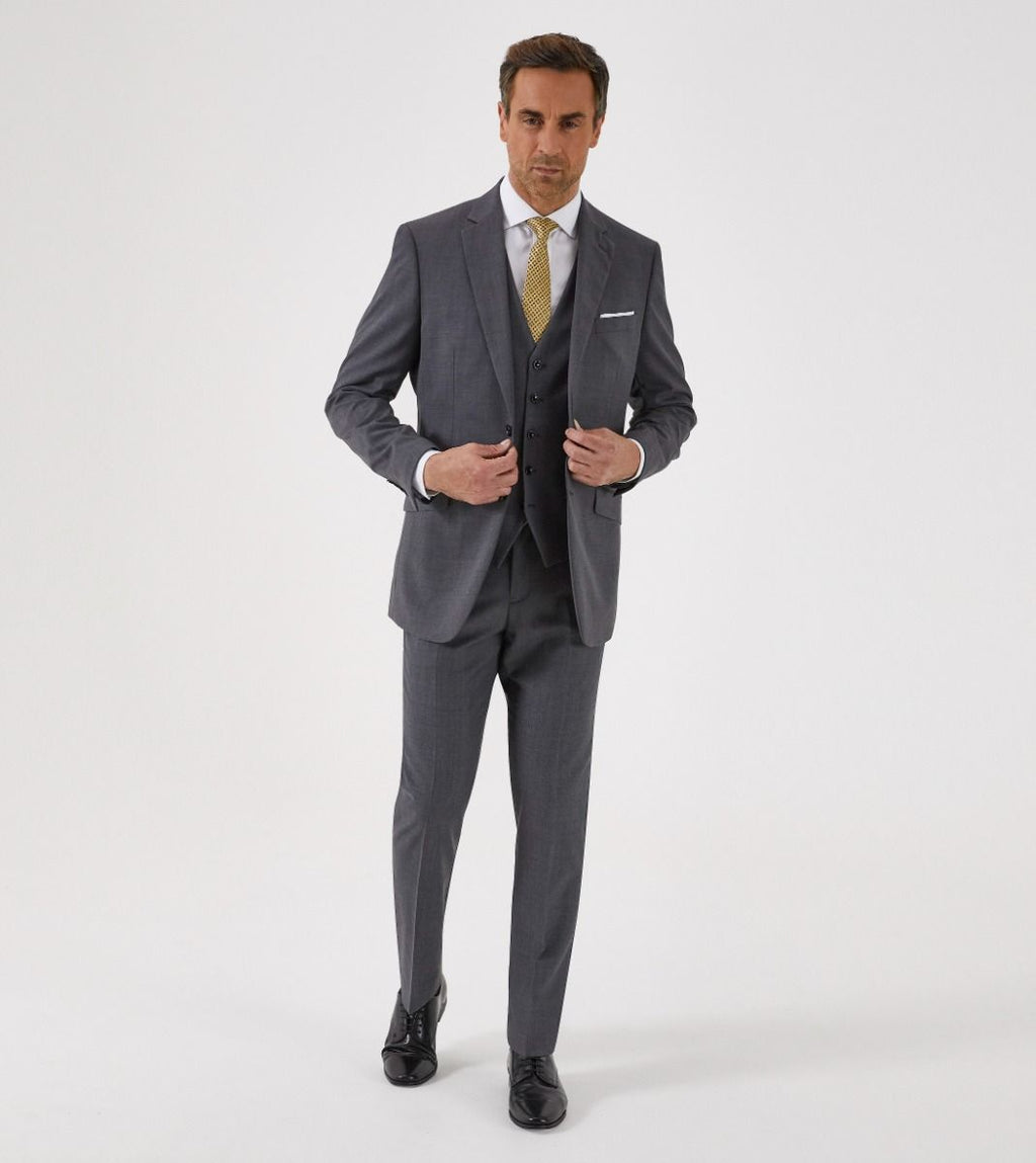 Farnham Charcoal Grey Tailored Suit Trousers