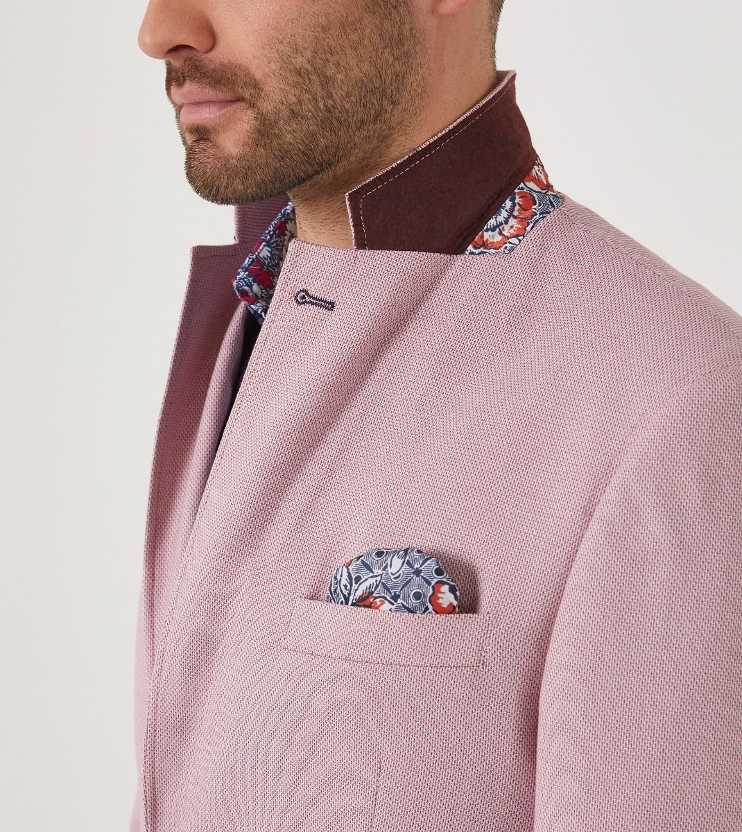 Harry Textured Jacket - Pink