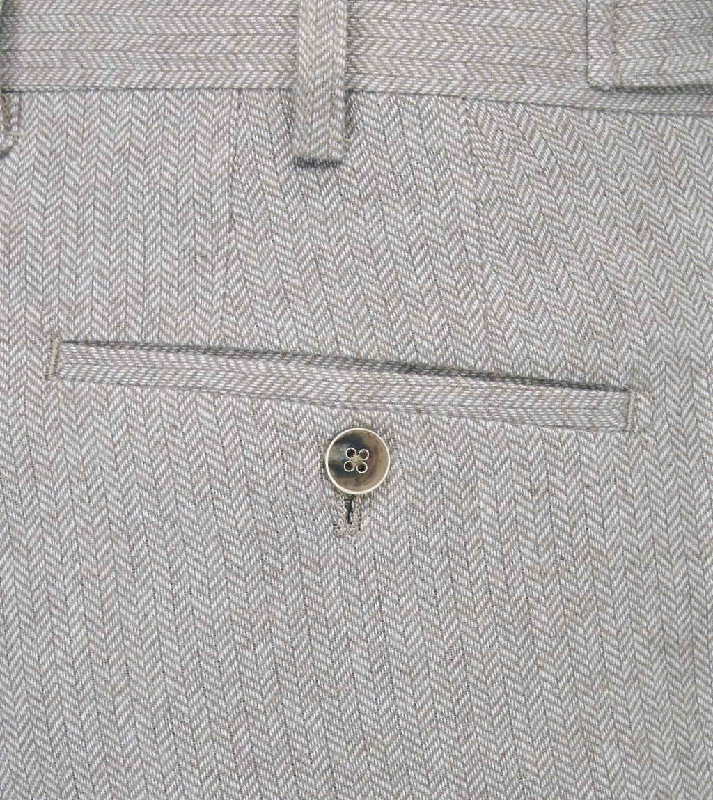 Jude Tweed Suit Trousers - Stone