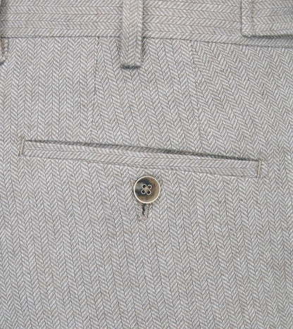 Jude Tweed Suit Trousers - Stone
