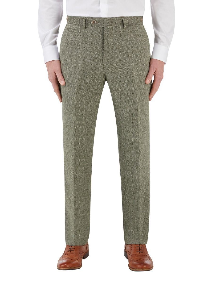 Jude Summer-Weight Tweed Suit - Sage Green