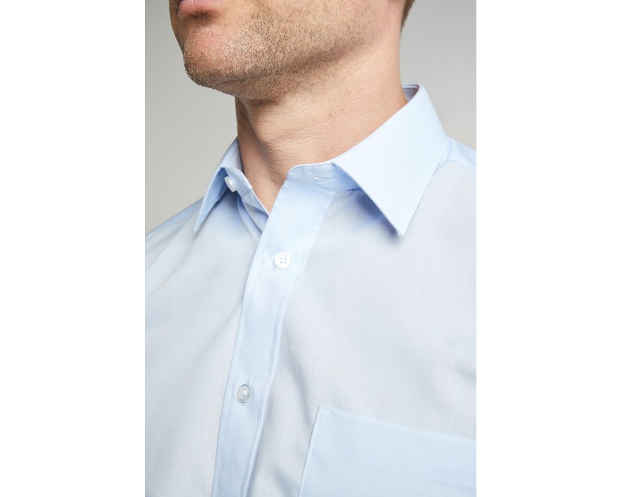 Classic Easy Care Short Sleeve Shirt - Sky Blue