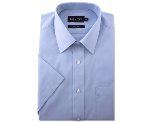 Classic Easy Care Short Sleeve Shirt - Sky Blue