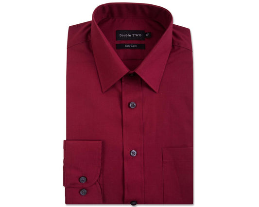 Classic Easy Care Long Sleeve Shirt - Burgundy
