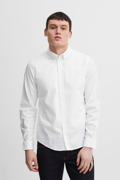 Pure-Cotton Long Sleeve Shirt - White