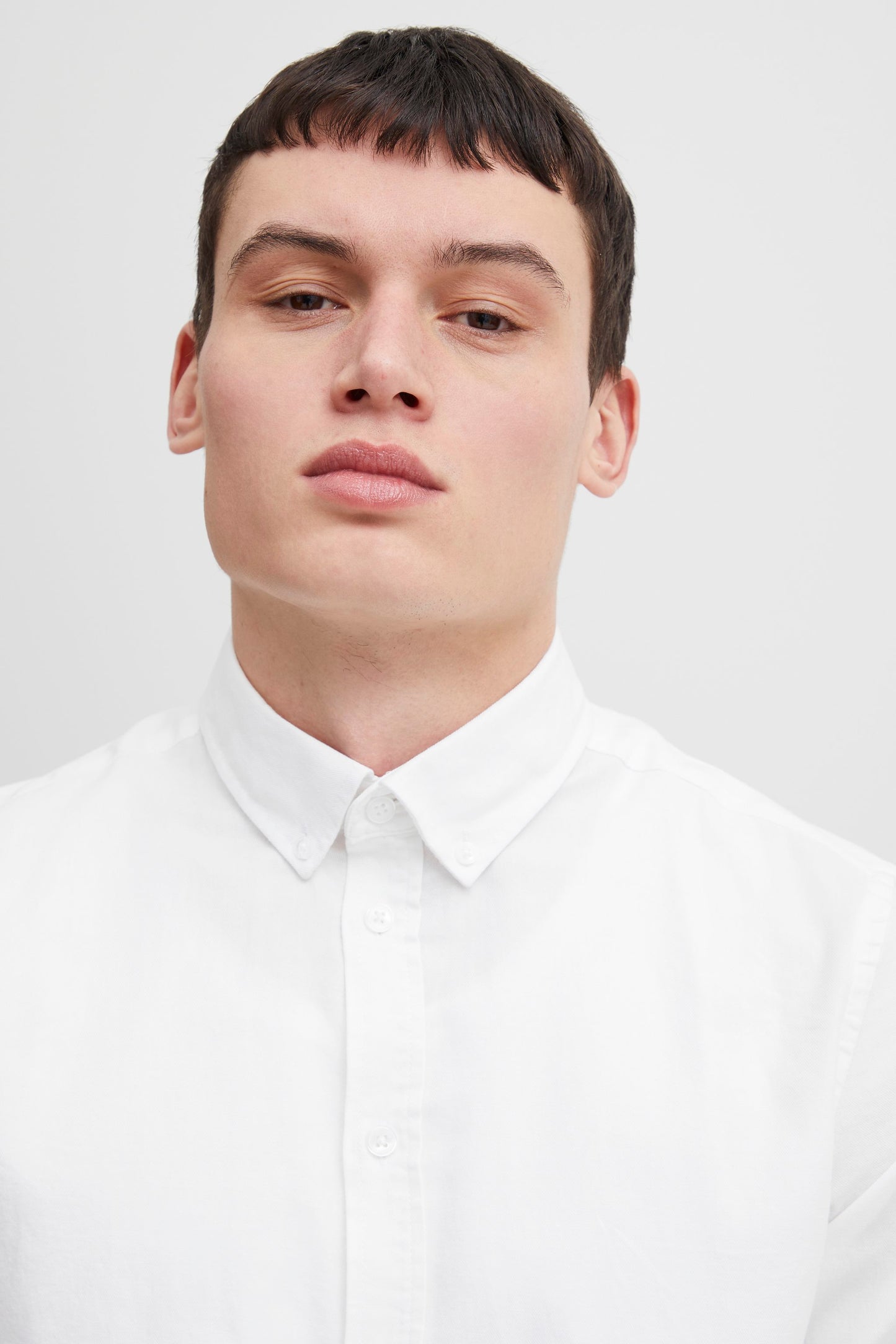 Pure-Cotton Long Sleeve Shirt - White