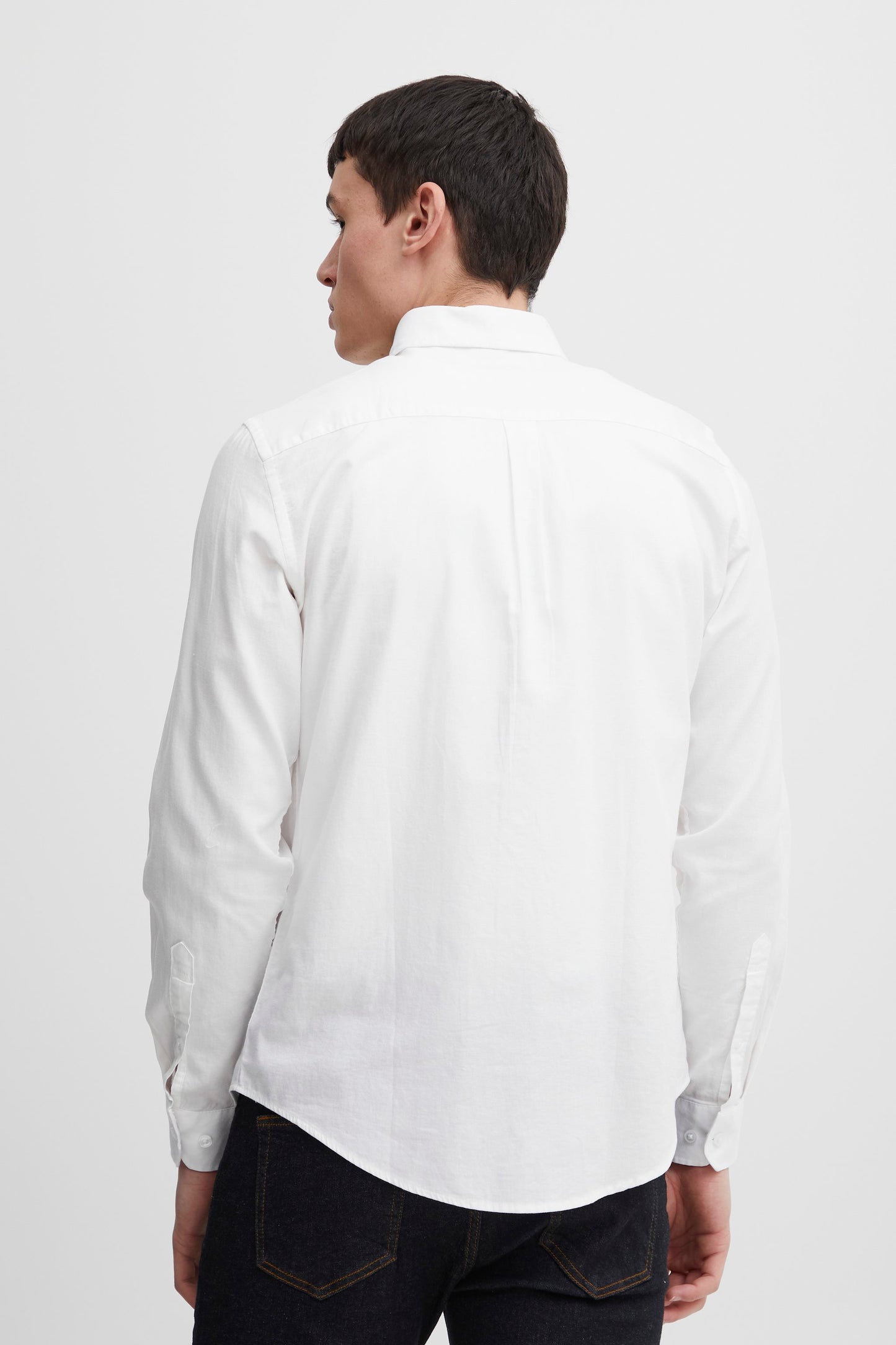 Pure-Cotton Long Sleeve Shirt - White